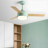 Nordic Simple 3-Blade Bedroom Ceiling Fan With Light Image - 1