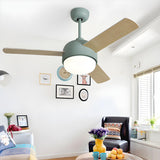 Nordic Simple 3-Blade Bedroom Ceiling Fan With Light Image - 10