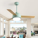 Nordic Simple 3-Blade Bedroom Ceiling Fan With Light Image - 9