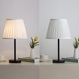 Nordic Simple Fabric Shade Bedroom Iron Table Lamp Image - 13