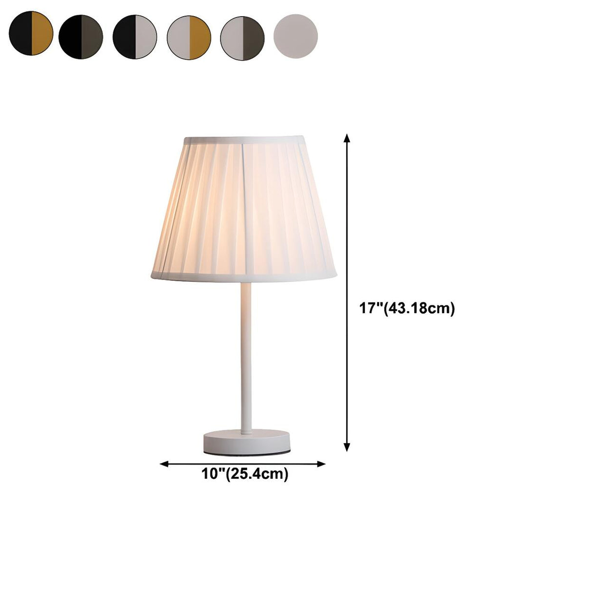 Nordic Simple Fabric Shade Bedroom Iron Table Lamp 