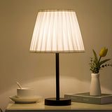 Nordic Simple Fabric Shade Bedroom Iron Table Lamp Image - 6