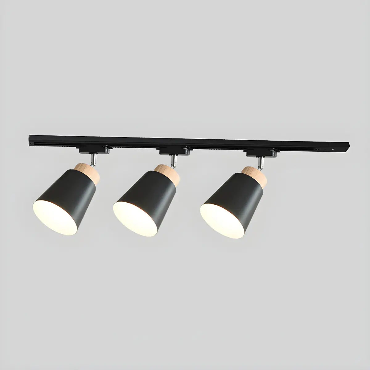 Nordic Simple Iron Cone Living Room Track Light White Image - 15