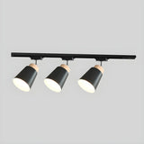 Nordic Simple Iron Cone Living Room Track Light White Image - 4