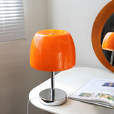 Nordic Simple Macaron Dome Glass Shade Metal Table Lamp Image - 1