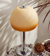 Nordic Simple Macaron Dome Glass Shade Metal Table Lamp Image - 14