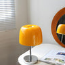 Nordic Simple Macaron Dome Glass Shade Metal Table Lamp Image - 2