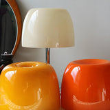 Nordic Simple Macaron Dome Glass Shade Metal Table Lamp Image - 7