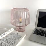 Nordic Simple Mushroom Glass Decor Bedroom Table Lamp Image - 10