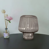 Nordic Simple Mushroom Glass Decor Bedroom Table Lamp Image - 18