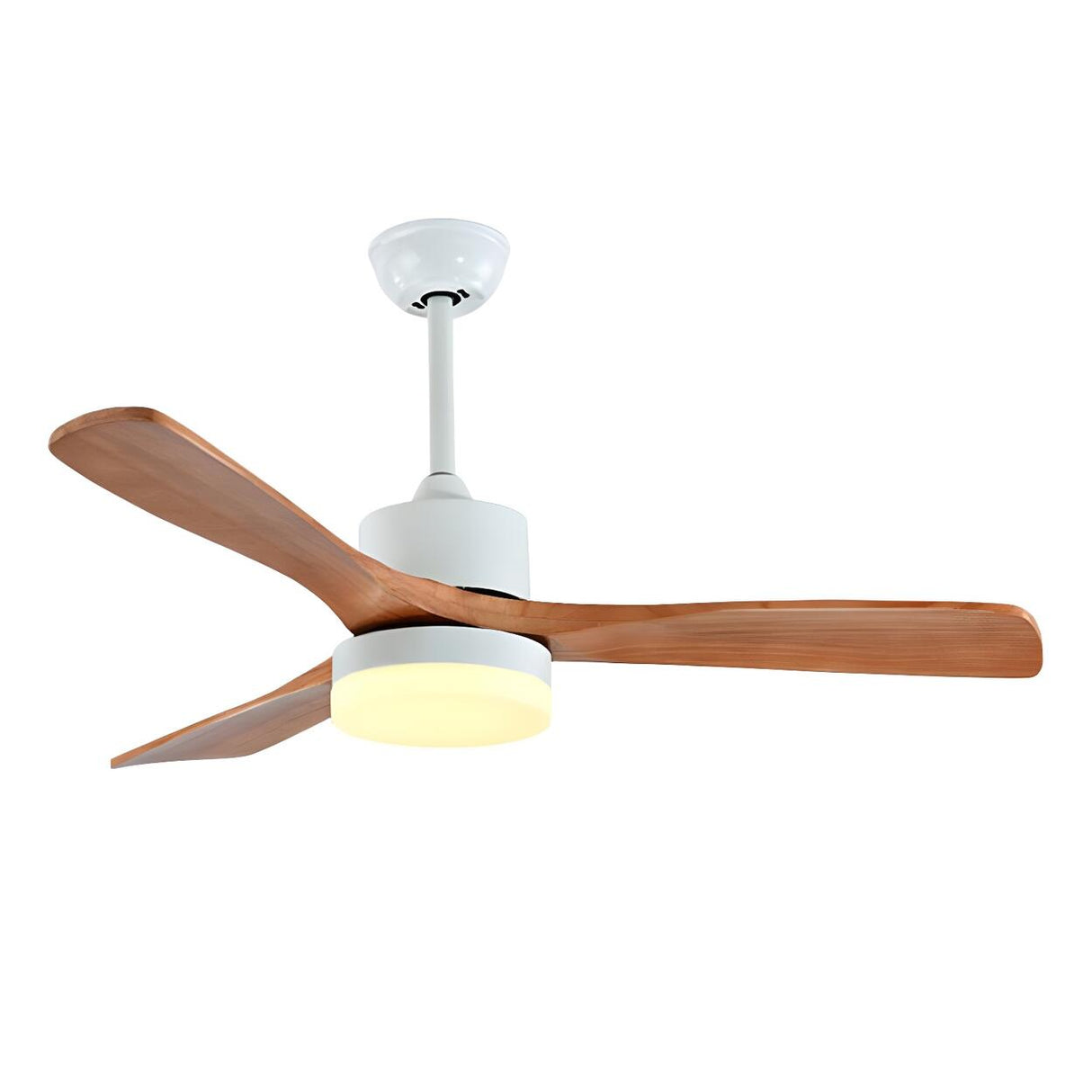 Nordic Simple Solid Wood 3-Blade Ceiling Fan with Light Image - 7