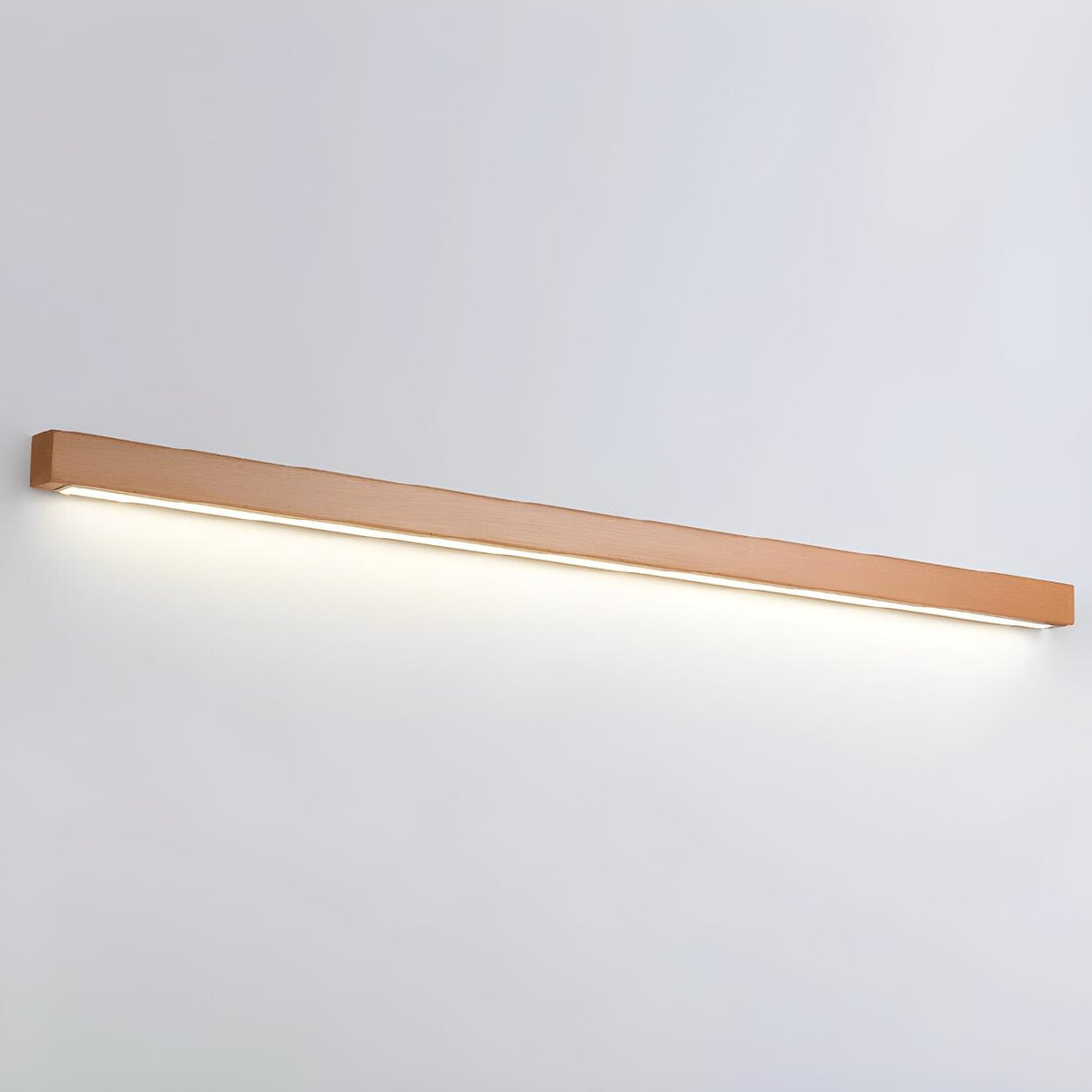 Nordic Simple Wooden Linear Wall Mounted Vanity Light Image - 10