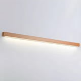 Nordic Simple Wooden Linear Wall Mounted Vanity Light Image - 10