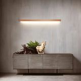 Nordic Simple Wooden Linear Wall Mounted Vanity Light Image - 17