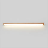 Nordic Simple Wooden Linear Wall Mounted Vanity Light Image - 2