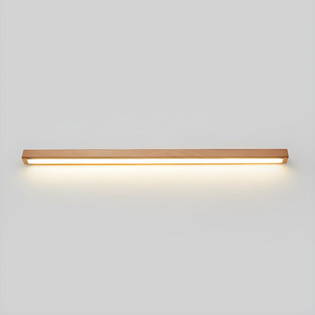 Nordic Simple Wooden Linear Wall Mounted Vanity Light Image - 2