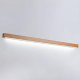 Nordic Simple Wooden Linear Wall Mounted Vanity Light Image - 8