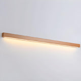 Nordic Simple Wooden Linear Wall Mounted Vanity Light Image - 9