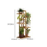 Nordic Square Multi-layer Bamboo Rolling Plant Stand Image - 20