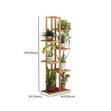 Nordic Square Multi-layer Bamboo Rolling Plant Stand Image - 21