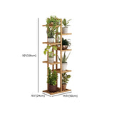 Nordic Square Multi-layer Bamboo Rolling Plant Stand Image - 22