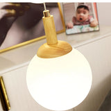 Nordic Stairwell Cluster White Glass Globe Pendant Light Image - 13