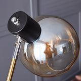 Nordic Style Adjustable Glass Globe Brass Floor Lamp Image - 4