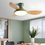 Nordic Style Fashion 3-Blade Ceiling Fan with LED Light Image - 1