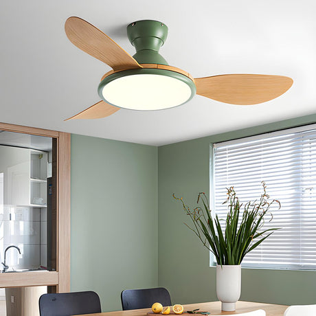 Nordic Style Fashion 3-Blade Ceiling Fan with LED Light Image - 1