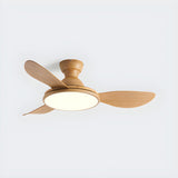 Nordic Style Fashion 3-Blade Ceiling Fan with LED Light Image - 9