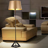 Nordic Style Gold Drum Metal LED Reading Floor Lamp Image - 1