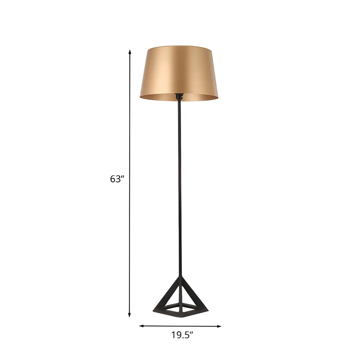 Nordic Style Gold Drum Metal LED Reading Floor Lamp 