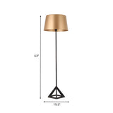 Nordic Style Gold Drum Metal LED Reading Floor Lamp #size