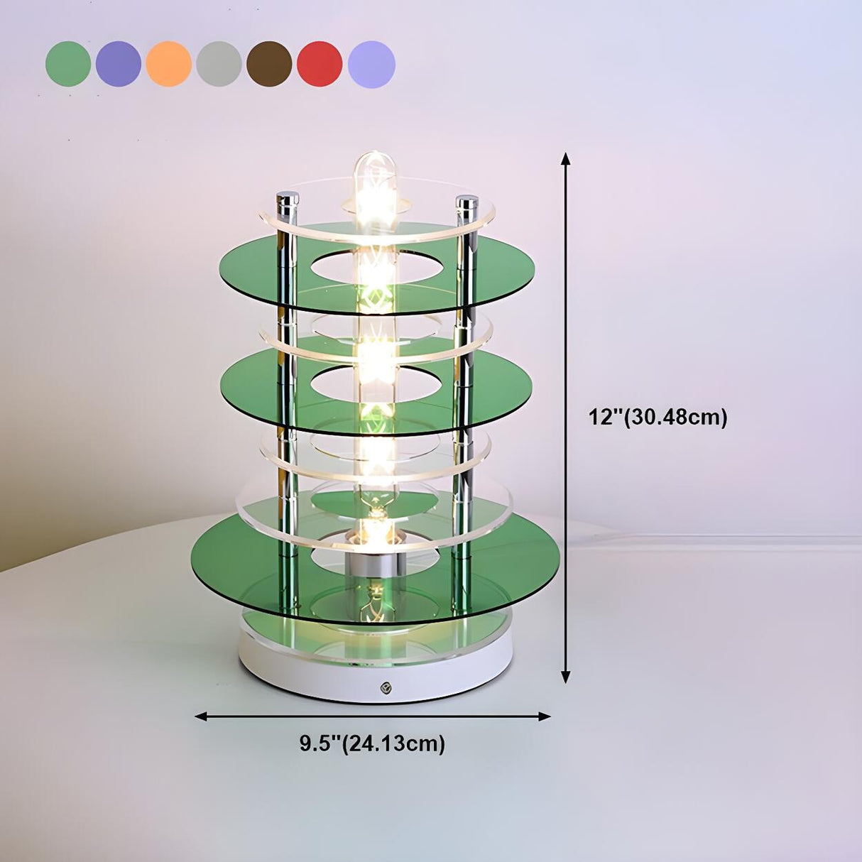 Nordic Unique  Circular Design Metal Bedside Table Lamp 