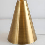 Nordic Unique Gold Cone Glass Shade Bedroom Table Lamp Image - 10