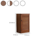 Nordic Vertical Wood Ivory Entryway Shoe Cabinet Storage Image - 48