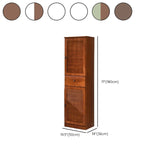 Nordic Vertical Wood Ivory Entryway Shoe Cabinet Storage Image - 55