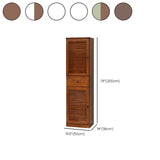 Nordic Vertical Wood Ivory Entryway Shoe Cabinet Storage Image - 56