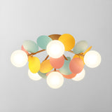 Nordic White Glass Bubble Semi-Flush Mount Ceiling Lamp Image - 18