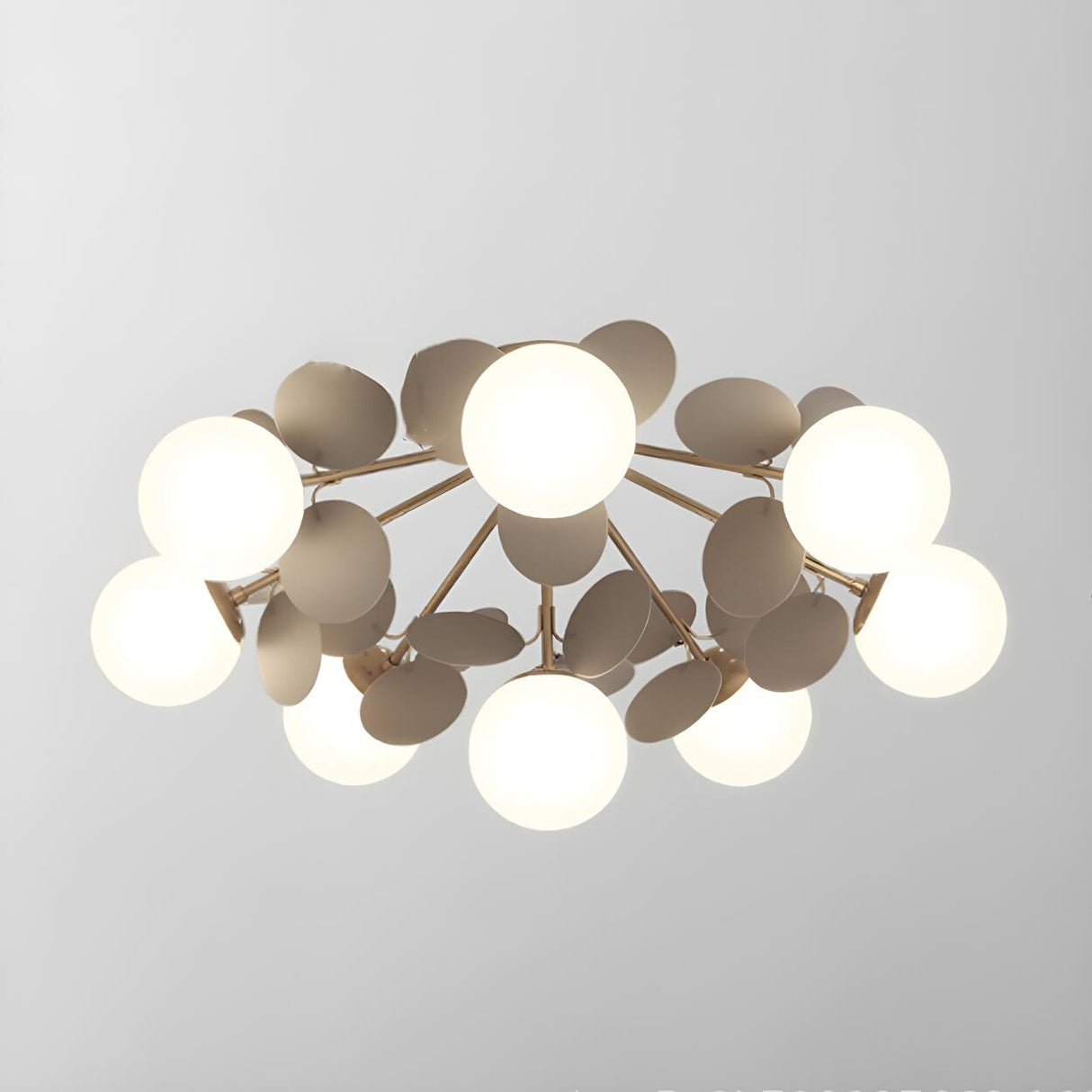 Nordic White Glass Bubble Semi-Flush Mount Ceiling Lamp Image - 20