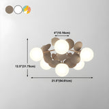 Nordic White Glass Bubble Semi-Flush Mount Ceiling Lamp Image - 30