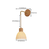 Nordic Wood and Ceramic Wall Light Fixture #size