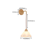 Nordic Wood and Ceramic Wall Light Fixture Image - 13