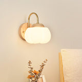 Nordic Wooden Adjustable Bedside Wall Lamp Sconce Image - 1