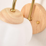 Nordic Wooden Adjustable Bedside Wall Lamp Sconce Image - 13