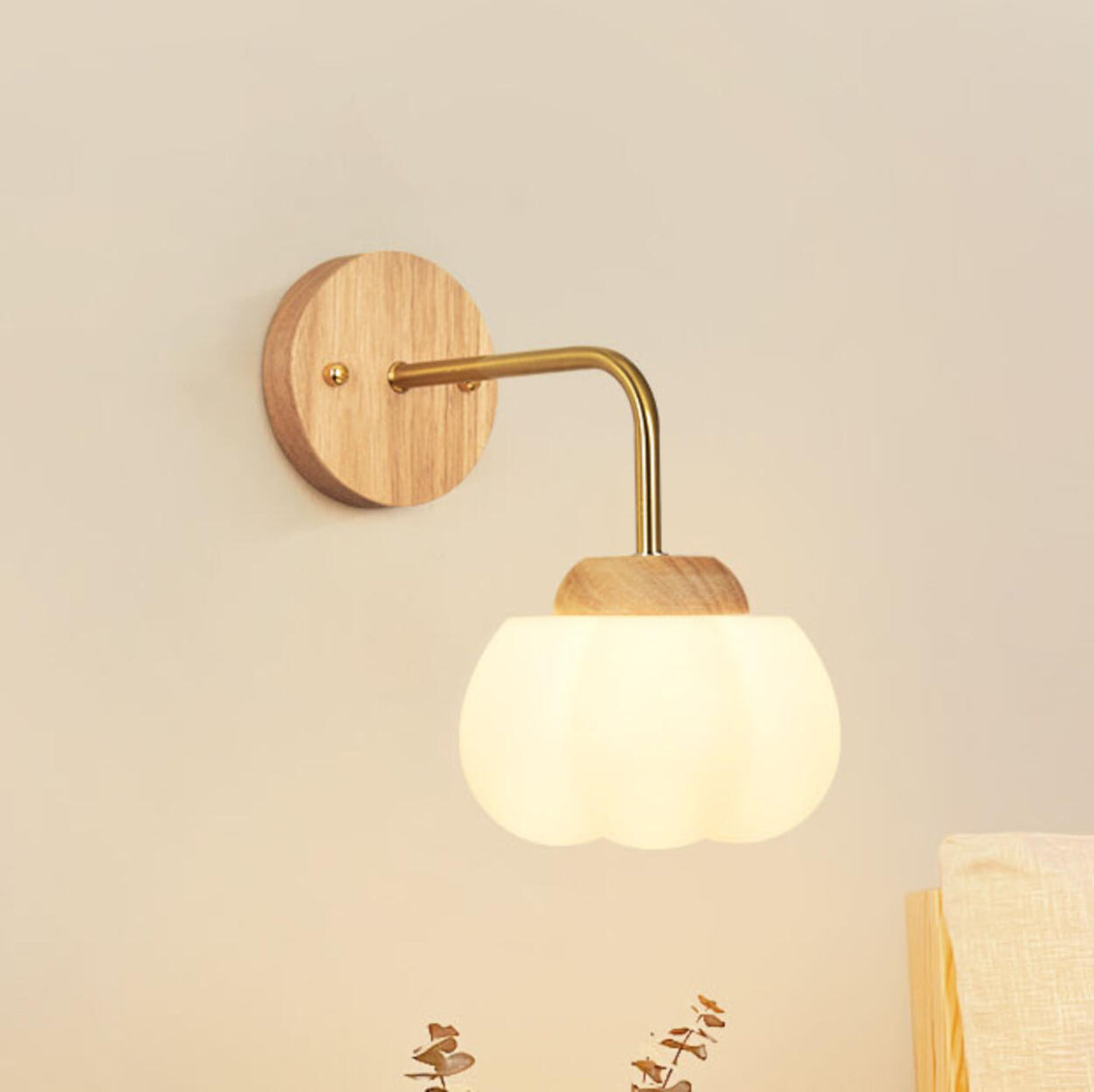 Nordic Wooden Adjustable Bedside Wall Lamp Sconce Image - 3