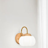 Nordic Wooden Adjustable Bedside Wall Lamp Sconce Image - 5