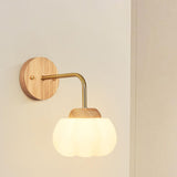 Nordic Wooden Adjustable Bedside Wall Lamp Sconce Image - 6