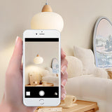 Nordic Wooden White Glass Globe Pendant Light Bedroom Image - 12