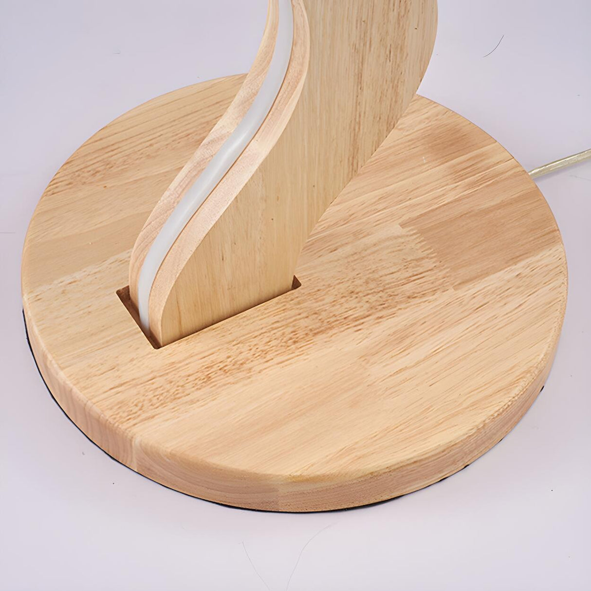 Novelty Wave-Shaped Living Room Wooden Floor Lamp Image - 14